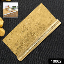 Oil Proof Sticker, Waterproof Self Adhesive Aluminum Foil Wallpaper (60 cm×2m / Golden / 1 Pc)