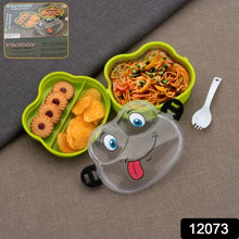 Cute Froggy Design Double Layer Lunch Container with Utensil