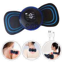 Portable USB Neck Massager Electric Neck Massager Automatic Massage Enhancer Mini Cervical Massager EMS Lymphatic Drainage Massage with Cable, Gym Equipment