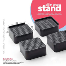 Heavy-duty base stands for cupboard and sofa, set of 4 pieces.