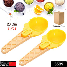 Ice Cream Spoons 2pcs Plastic Water Melon Scoopers with Trigger Dipper and Adults for Summer Party Ic (2 Pc)