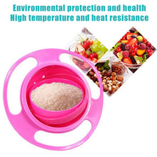 Versatile rotating baby bowl for safe and easy food serving to young children.