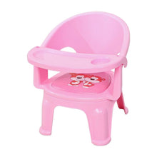 Portable kids' chair with tray, strong and durable plastic