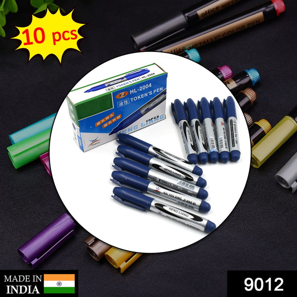 Blue marker and pen set, ideal for whiteboards and classrooms.