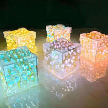 Cube Tulip Night Lamp | Led Decorative Nights Lamp for Bedroom (Multicolor / 1 Set) - wholesale99.in