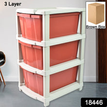 3-Layer Plastic Drawer Storage Organizer, Multi-Purpose Cabinet (1 Pc) - wholesale99.in