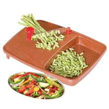 Household cut and wash box with tray, perfect for preparing fruits and vegetables.