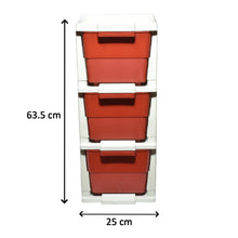 Compact anti-slip 3-layer drawer storage system for organizing household items.