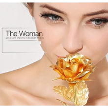 Luxury Decorative Gold Plated Artificial Golden Rose with Premium Box