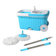 Plastic spin mop with bigger wheels for easy cleaning