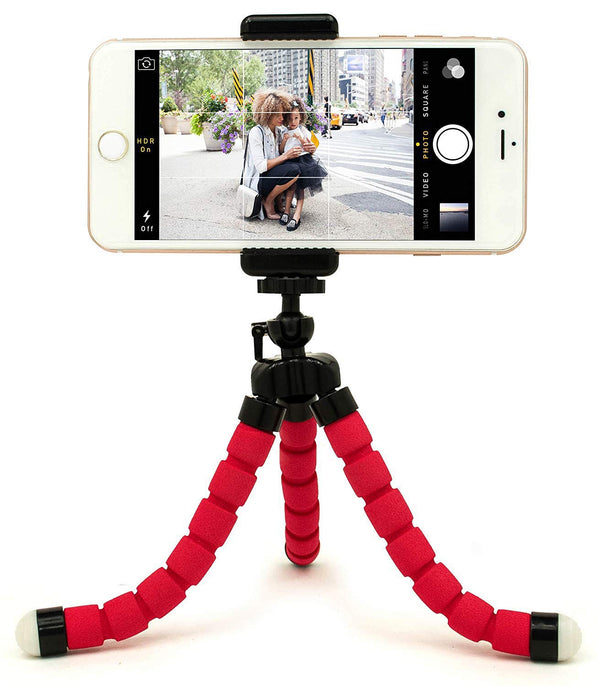 Portable Mini Octopus Tripod Stand with Phone Holder for Live Selfie, Mobile Phone Portable and Adjustable Stand - wholesale99.in