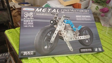 Metal Bike Creative Mechanical Construction Engineering Kit 140 Part of Bike Tool / 1 Set 】 - wholesale99.in